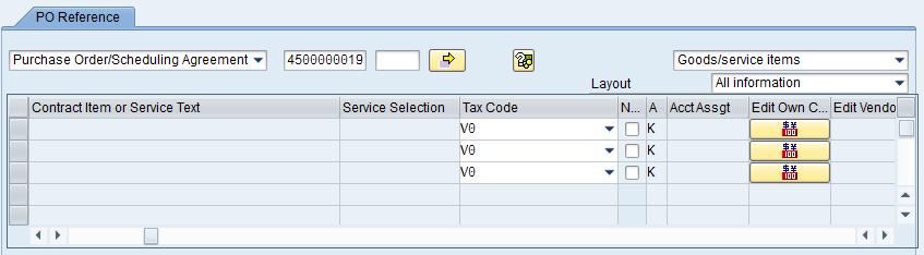 Add PO Reference Add Header Data Calculate VAT Add PO Reference Add Payment Terms Simulate and Post In addition to adding the Tax Code at the Header level, it must also