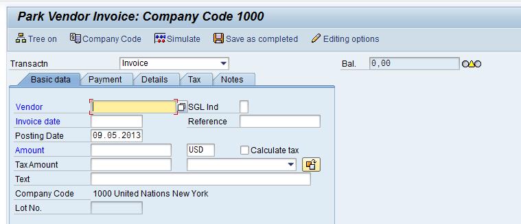 Process Invoice Without PO When all fields are complete 1 Click the Simulate button to view the simulated postings if the Invoice would be approved.