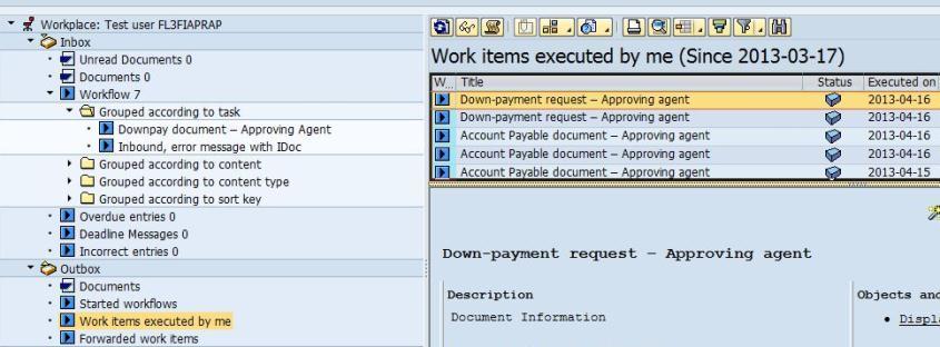 Workflow Approval & Rejection If the Approve option is selected, a system message will appear at the bottom of the screen indicating that the document has been posted.