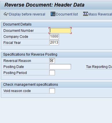 Reverse Non-PO Invoice Reversal Reason: The Reason Code that describes why the Reversal is required.