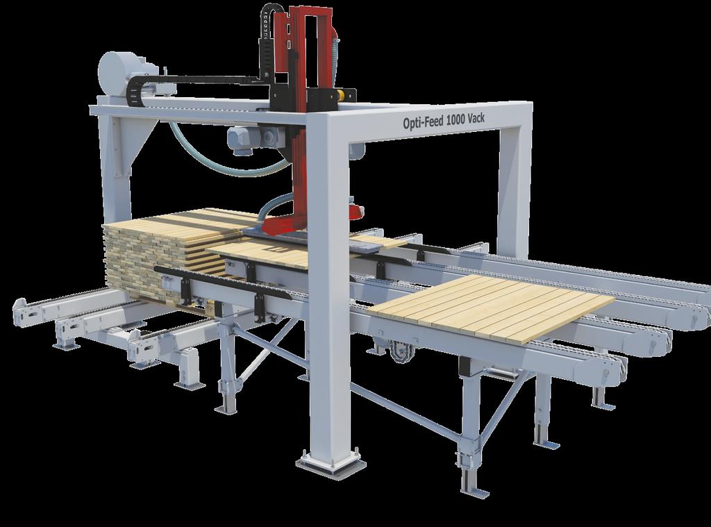 Opti-Feed 1000 Vack Automated feeding system - Opti-Feed 1000 Vack Opti-Feed 1000 Vack is a vacuum de-stacking unit which is able to feed complete or partial layers of workpieces in the correct order