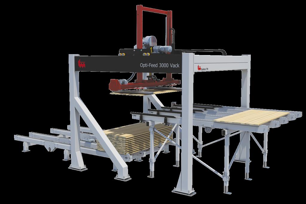 Opti-Feed 3000 Vack Automated feeding system - Opti-Feed 3000 Vack Opti-Feed 3000 Vack is a vacuum de-stacking unit which is able to feed complete or partial layers of workpieces in the correct order
