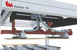 By a modular design the Opti-Feed 3000 Vack de-stacking unit is suspended from a portal, enabling de-stacking of layers from packs standing directly on the floor without production stop of the main