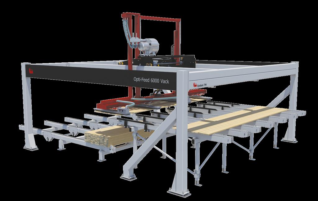 Opti-Feed 6000 Vack Automated feeding system - Opti-Feed 6000 Vack Opti-Feed 6000 Vack is a vacuum de-stacking unit which is able to feed complete or partial layers of workpieces in the correct order