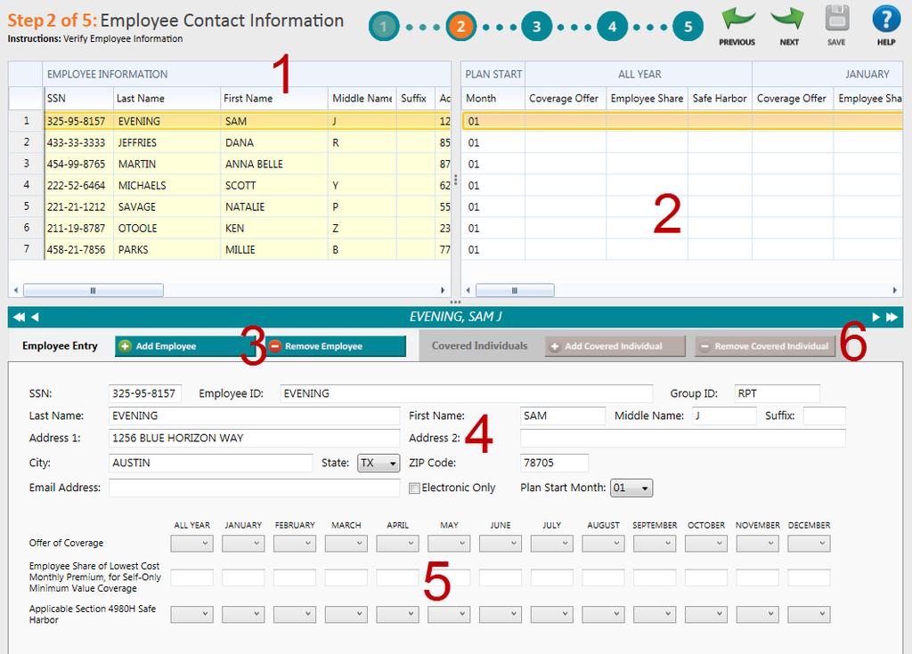 Step 4- Verify Employees and Employee Data. 1 Verify Employee information This grid will show ALL employees pulled in from payroll.