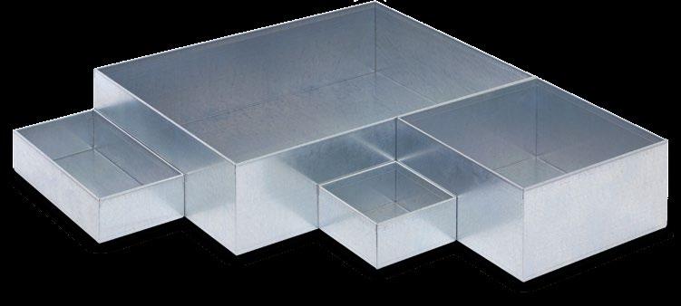 LKV and LKA metal storage boxes Ultimate use of space and and perfectly customized storage arrangement from 2,80 to prevent injury, all edges are folded and deburred standard heights: 100 mm 75 mm 50