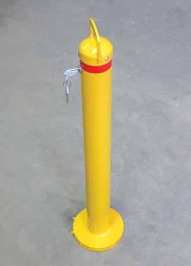 Removable Surface Mount Bollards These removable bollards have a base mount unit