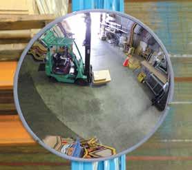 8m x 60mm Ø UNBREAKABLE POLYCARBONATE FACE Indoor Convex Mirrors This range of mirrors has been specifically designed to increase vision in warehouses, loading docks etc.