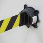 The safety black and yellow belt is an ideal visual demarcation solution.