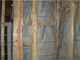 Air-permeable insulation shall not be used as a sealing material. The air barrier in any dropped ceiling/soffit shall be aligned with the insulation and any gaps in the air barrier sealed.