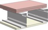 Floor or Ceiling Fire Rated from Above. Ceiling lining as per system table, fixed to framing. Steel framing maximum 1.6 BMT at 600mm maximum centres. Minimum cavity depth 150mm.