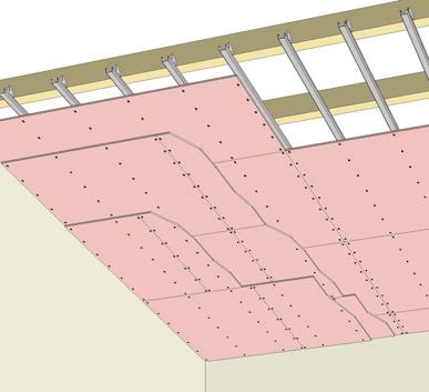 FIG E7. INSTALLATION DETAIL. ONE OR TWO LAYER NAIL OR SCREW FIXING. FOR S WITH LINING ABOVE OR BELLOW FRAMING.
