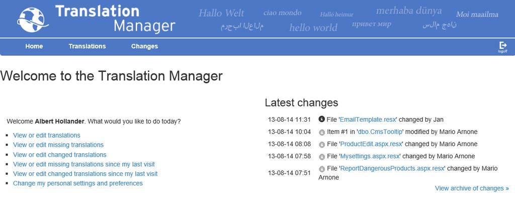 Translation Manager New languages