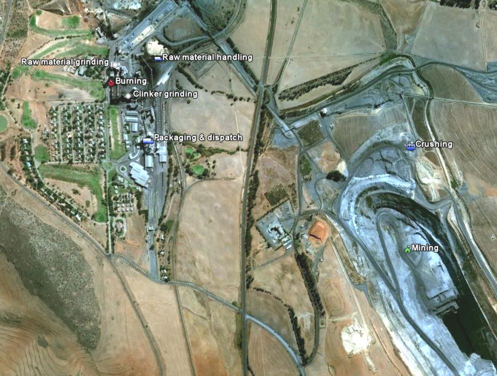 130 Afr. J. Environ. Sci. Technol. Figure 1. Main processes at the case study facility (location indicated using Google Earth, 2011).