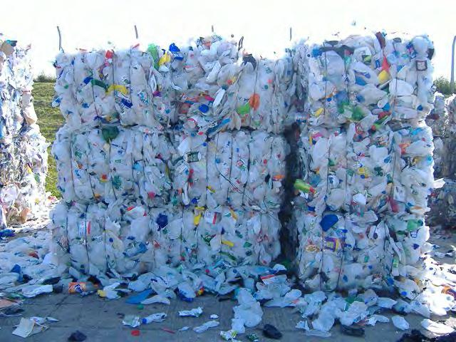 Key Steps in the Plastics Recycling Process 1. Accept material in Bales 2.