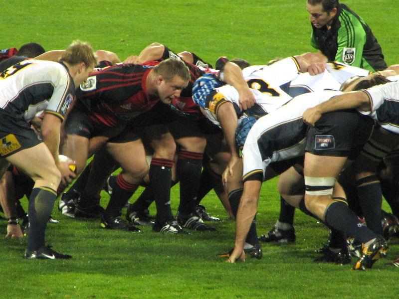 SCRUM In rugby, a scrum is the way you