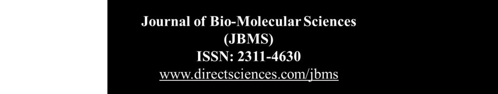 Journal of Bio-Molecular Sciences (JBMS) (2014) 2(1): 1-5.