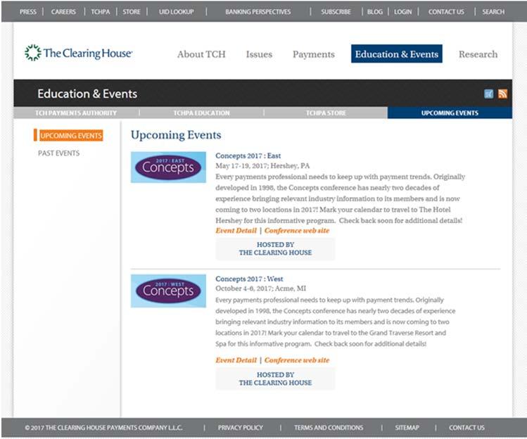 Upcoming Events https://www.theclearinghouse.