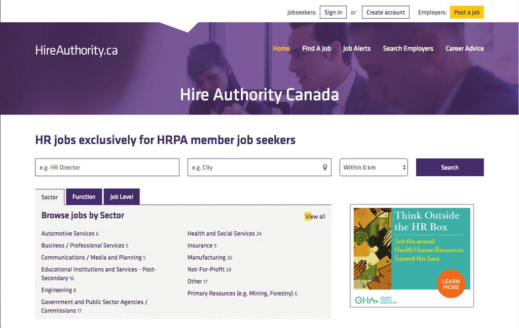 Canada s #1 Human Resources job board Excellent source of qualified HR talent. - Robert W.