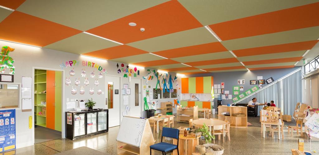 12mm ZENITH & ACROS TAKANINI CHILD AND FAMILY CENTRE AUCKLAND FOR POSITIVE LEARNING ENVIRONMENTS Creating a quiet and comfortable yet stimulating space for children has become an essential focus for