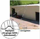 Olympia s Roof Coating (AZ55 Galvalume ) Olympia s roof coating is AZ55 Galvalume. The coating requires no maintenance or painting and it retains its original luster.