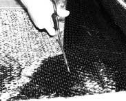 a) Cutting Woven CFRP mat