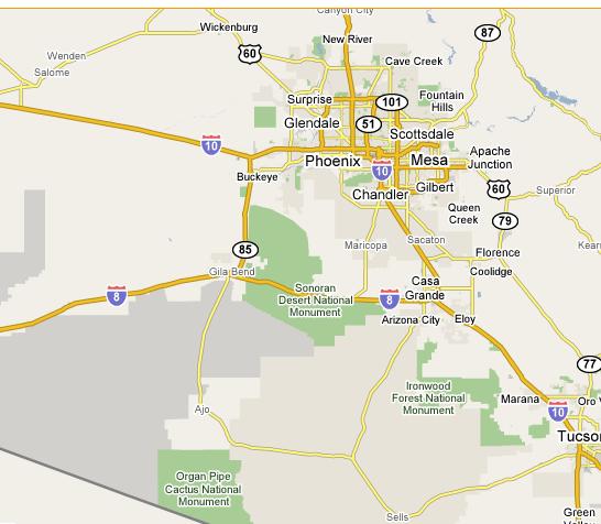 Project Location Site Location: The Solana site is located west of Gila Bend, AZ,