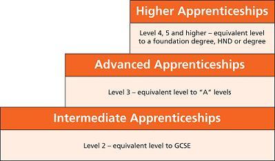 Aspiring to higher levels 4 Levels of Apprenticeships More than 170 industries and 1500 job