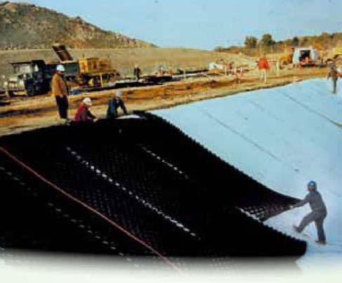 geomembrane protection The GEOWEB system, with various infill
