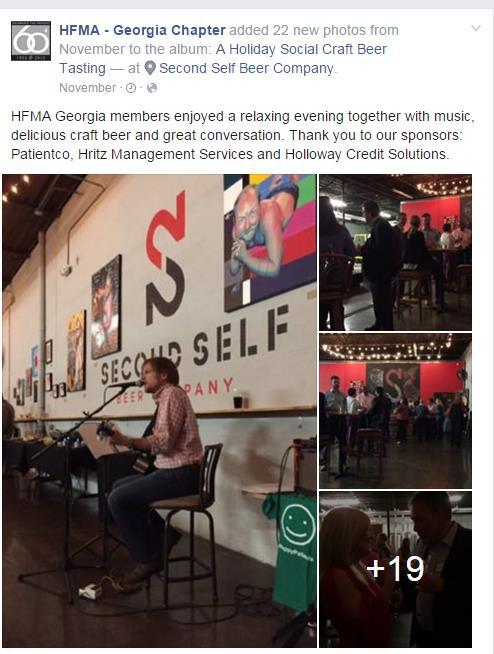 Facebook: Examples Georgia Chapter: Event coverage Name of album tells me exactly what it s about Organized (better than posting photos as individual FB posts) Photos show your chapter s personality
