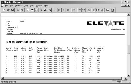 4 Getting Started with Elevate 12. Viewing the Results Introduction Data and results are displayed in a print preview format on the main display area once the simulation is complete.