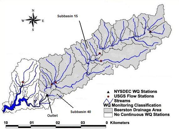 Cannonsville Watershed - Modeling Options Modeling Option SWAT VSA ICRK: crack flow Turned off Turned off IRTE: water routing