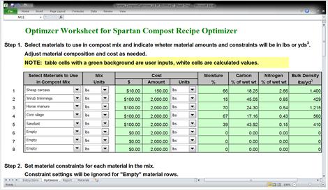 Spartan Compost Recipe Optimizer