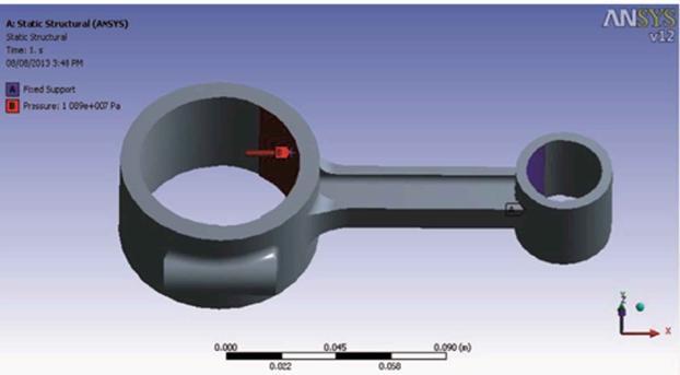 RESULT AND DISCUSSION The Finite Element Analysis of both the connecting rod is done in ANSYS Workbench 1.0 considering all the loading conditions.