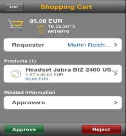 Mobile Shopping Cart Approval Simplified Approval: Improved Manager Effectiveness 1.