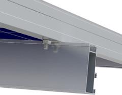 when installed they are above at least one horizontal mounting rail layer, if necessary so that the screws on the underside of the module frame touch the