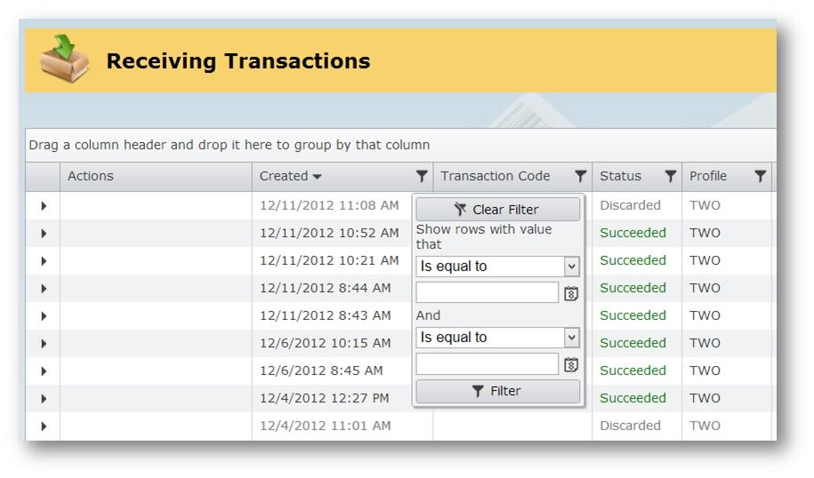 Transaction Logging Every transaction initiated on the handheld is logged in detail in the Panatracker Transaction Manager.