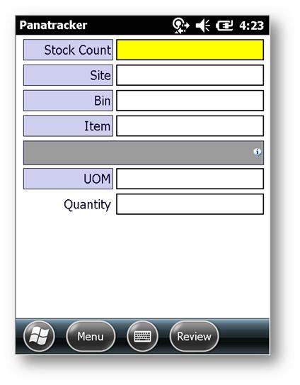 Count Stock (Inventory Track) This transaction uses the Stock Count Schedules set up in GP. This transaction does not have a submit.