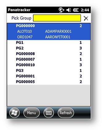 Batch Pick (Orders) Multiple orders can be grouped together to present a single pick list under order in the Panatracker portal.