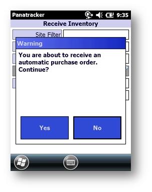 The purchase order or purchase order items associated with the Package ID will automatically be received creating the corresponding Receiving