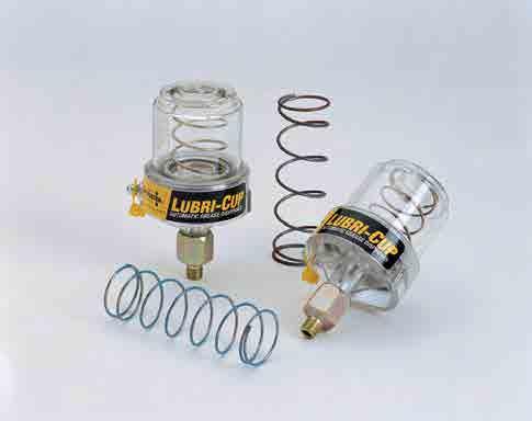 Lubri-Cup EM n Microprocessor controlled, pulse delivery system n Operates up to 12 months n Replaceable service packs n Lubricates