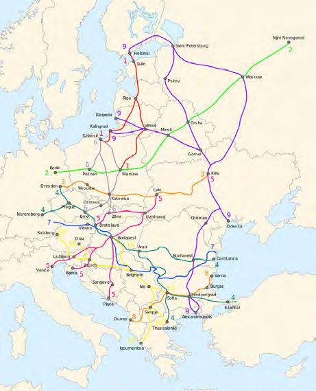1. Introduction and historical background Figure 1.2 - Pan-European Corridors I-X n-european Corridors I-X At the same time, preparations for a larger EU started.