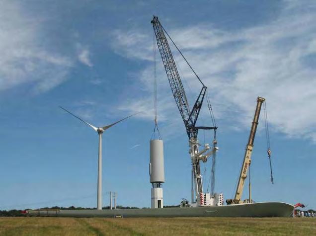 SRK Consulting: 478867:Inyanda - Roodeplaat WEF: Draft EIR Page 35 Figure 2-6: Assembly and erection of the tower sections using cranes (CES, 2014) Electrical connection Each turbine is often fitted
