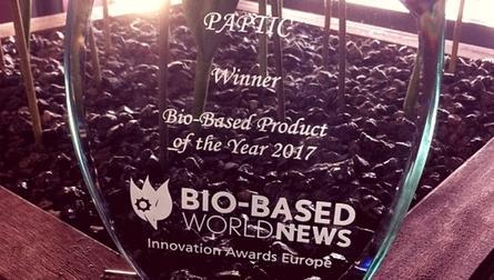 PRIZE WINNING PRODUCT Winner of Bio-based Product of the Year 2017 (Biobased Live, Amsterdam, June 2017) 2nd position of Innovation Award Bio-based Material of the Year 2017 (International Conference
