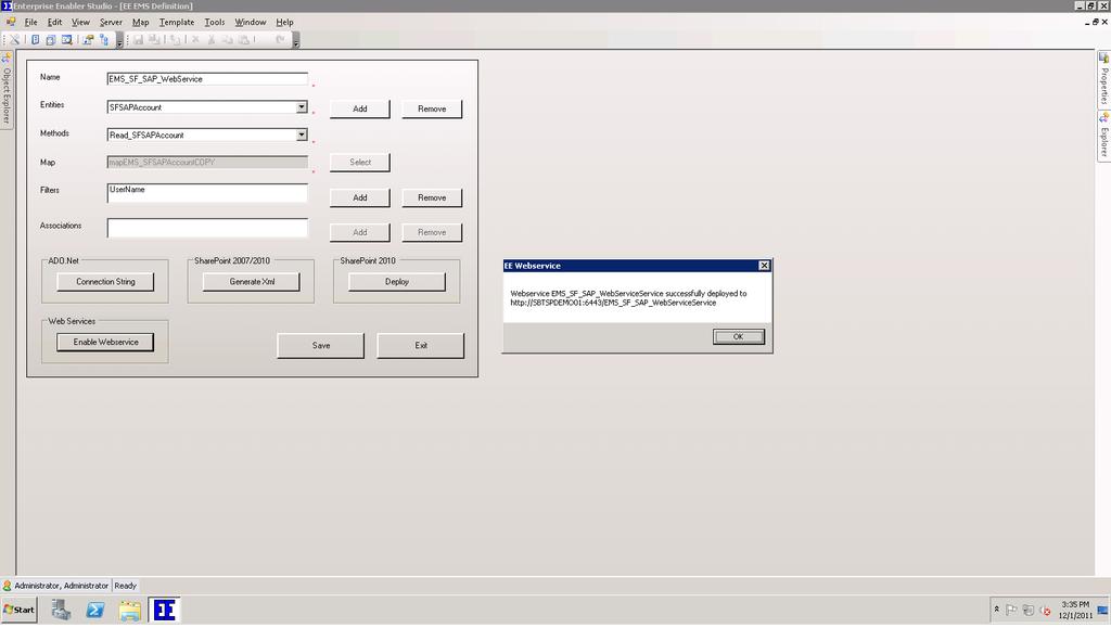 And finally, below is the detail screen that shows the virtual view in SFDC.