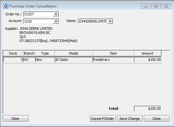 27 Cancel Purchase Order Open PO Cancellation window and enter / select / search PO Number Click