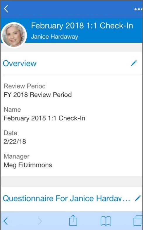 ANYTIME FEEDBACK Oracle Talent Management now enables employees to give and receive recognition and feedback from anywhere on a smartphone.