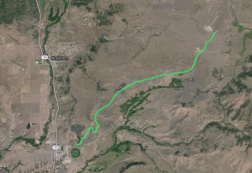 4.3 Cache Cr Cutoff Rd Cache Creek Road is one of the main arteries between the district of Nespelem and the districts of Keller and Inchelium, with most