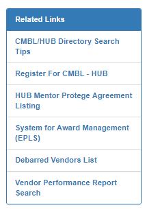 Tools: CMBL/HUB Directory https://mycpa.cpa.state.