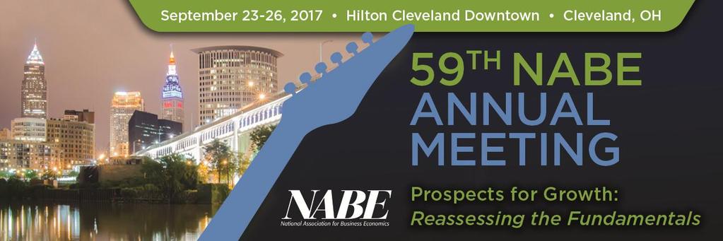 Sponsorship program The NABE Annual Meeting is the premier national event addressing the outlook for the global economy, finance, and trade, and the impact of macro trends and policy issues on